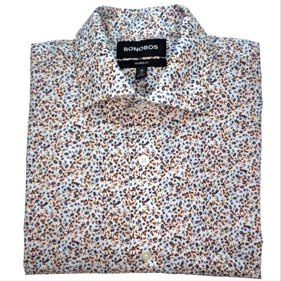 Bonobos Other - Bonobos Shirt Tailored Fit Navy Floral Long Sleeve Button Up Men Size 16/36